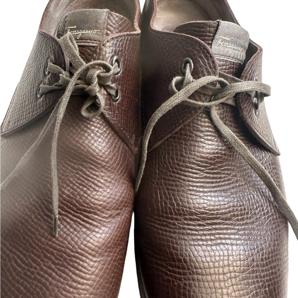 Salvador Ferragamo World Mens Soft Soled Leather Shoes Size 11 - Picture 10 of 16